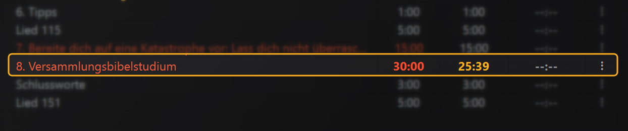 Automatische Anpassung der adaptiven Timer