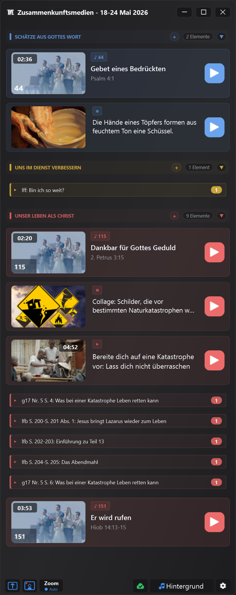 Neues Medienfenster von JW Time 4.0