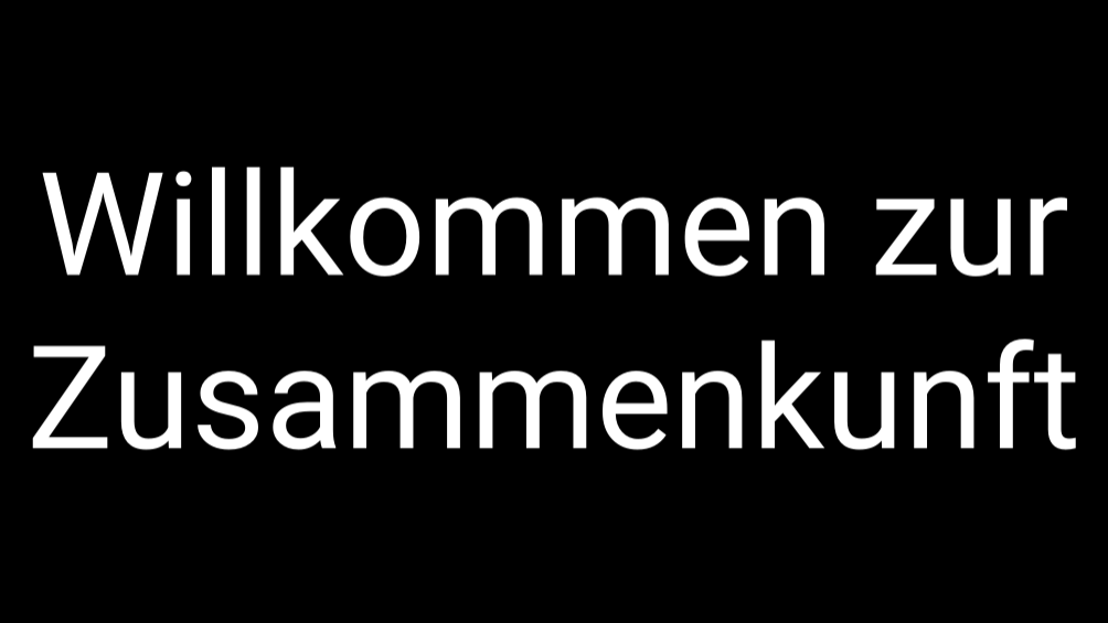 Vollbildnachricht auf dem Öffentlichen Bildschirm