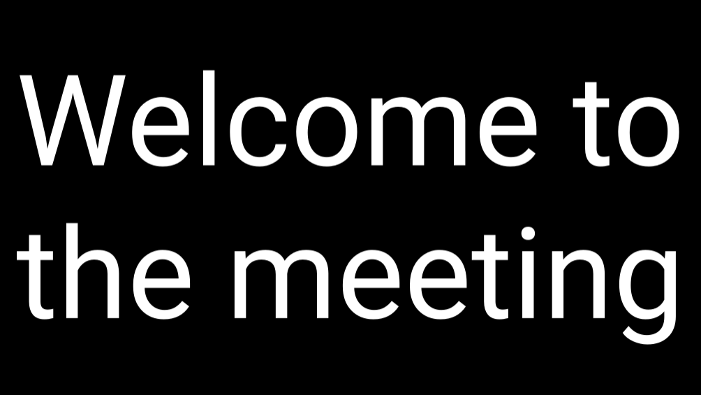 Full-screen message displayed on the Public Screen