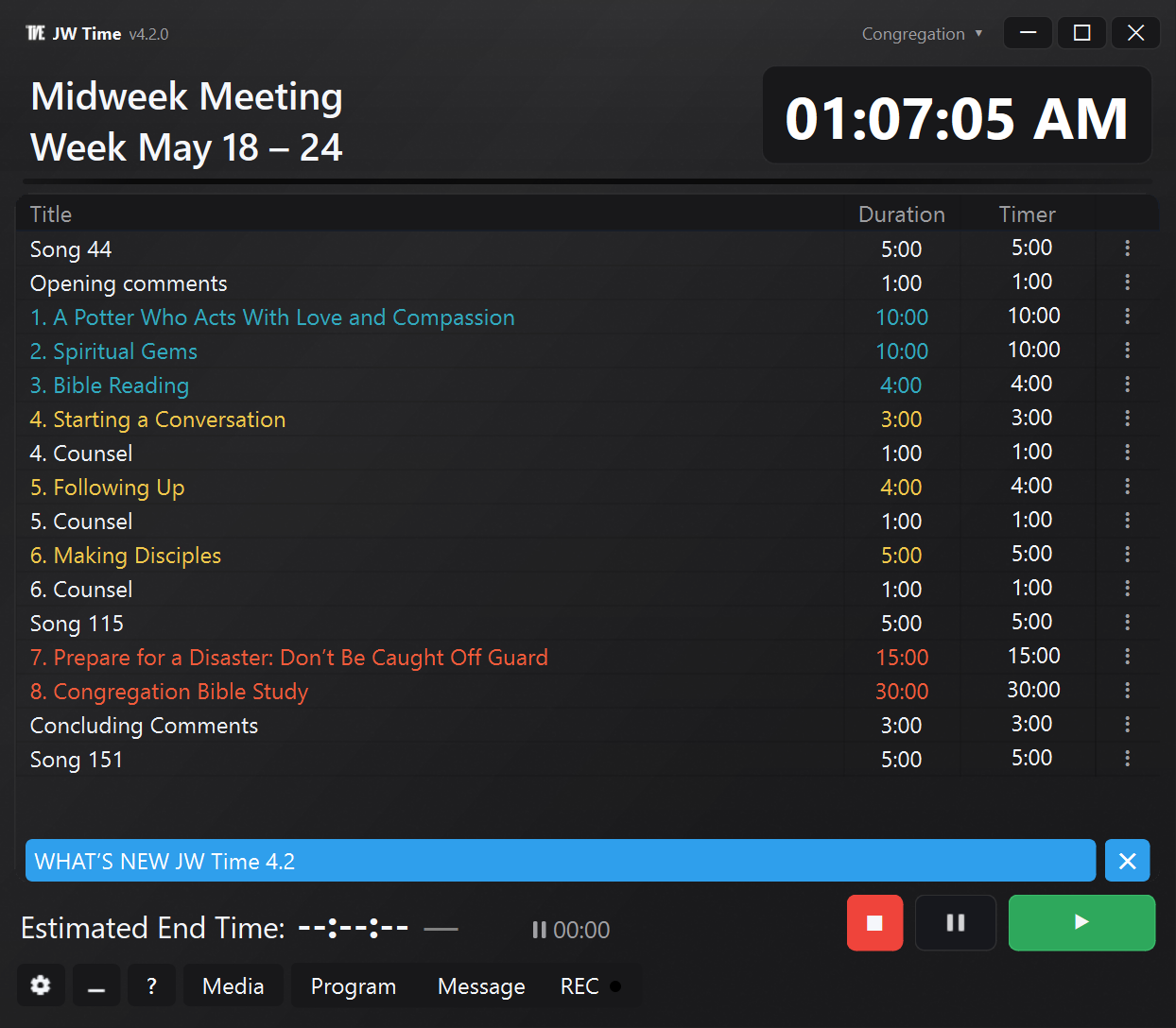 Preview new JW Time 4.0 interface