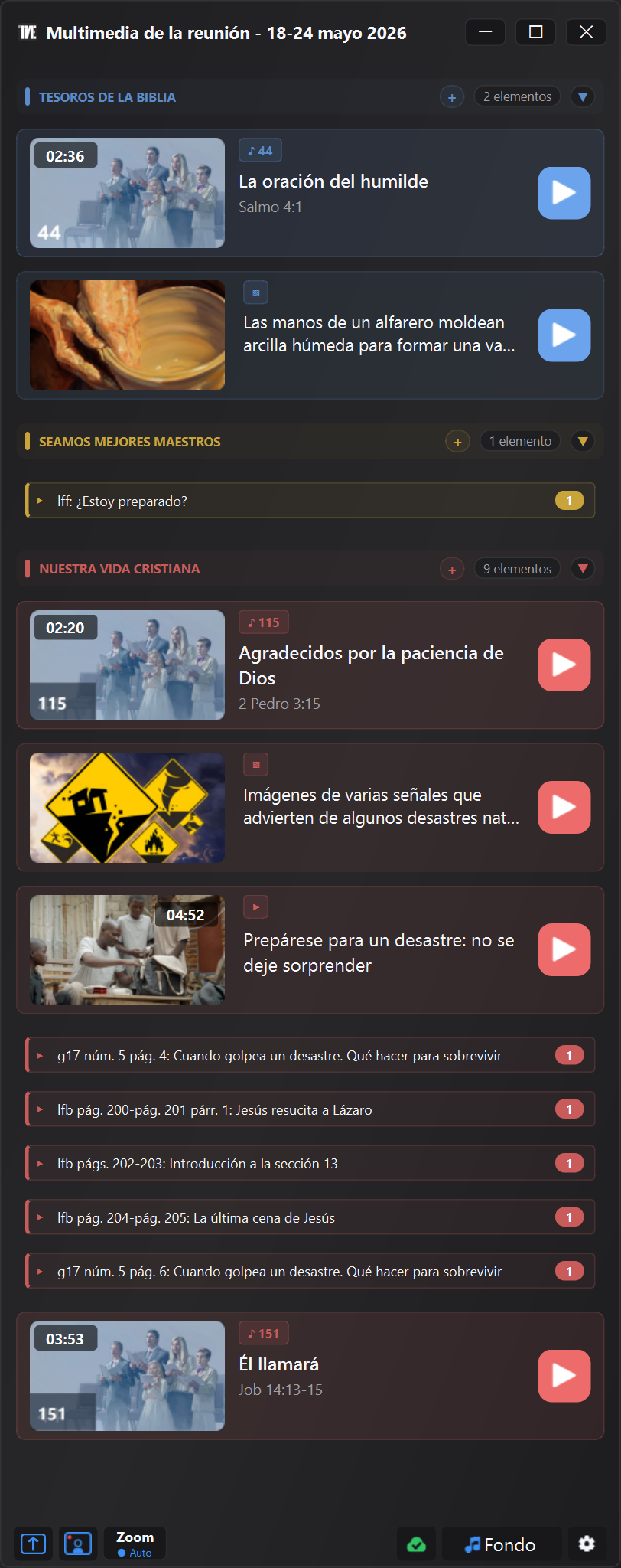 Nueva ventana multimedia de JW Time 4.0