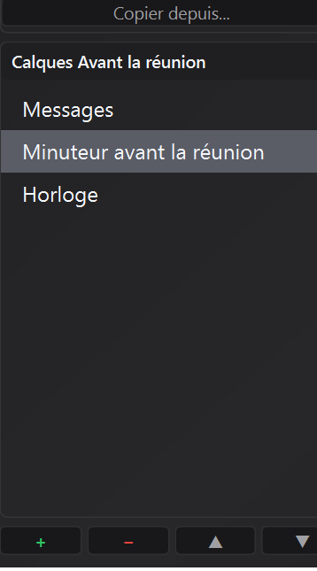 Modifier la disposition dans l'éditeur d'écran du compteur de temps