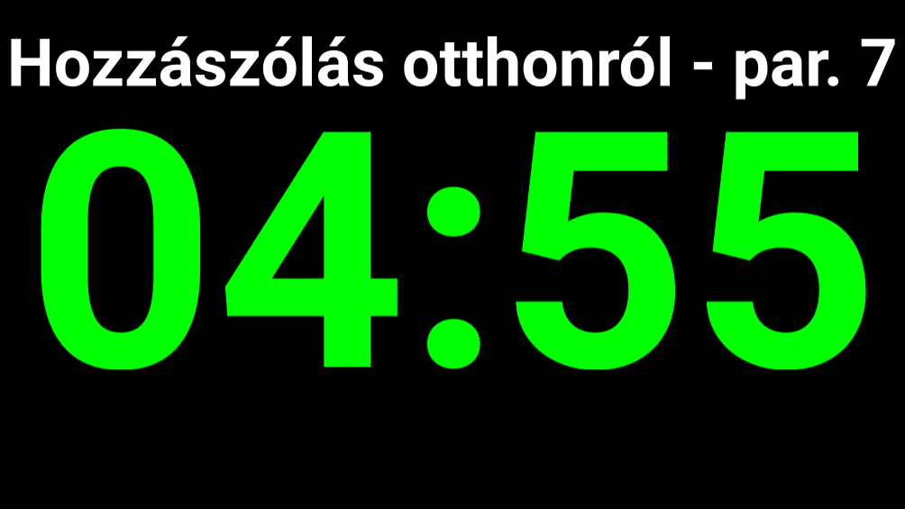 Részleges képernyő üzenet