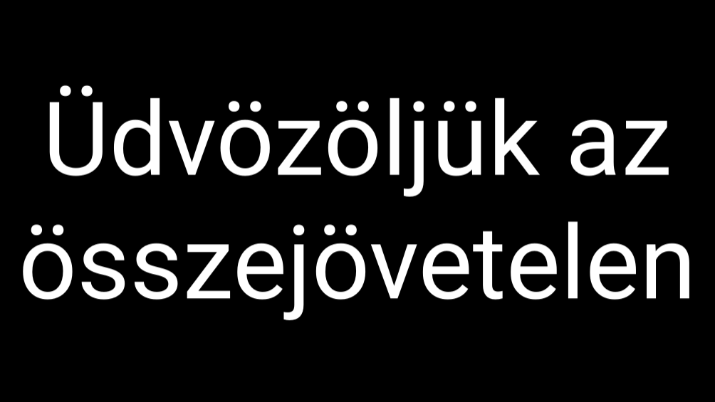 Teljes képernyős üzenet a Nyilvános képernyőn