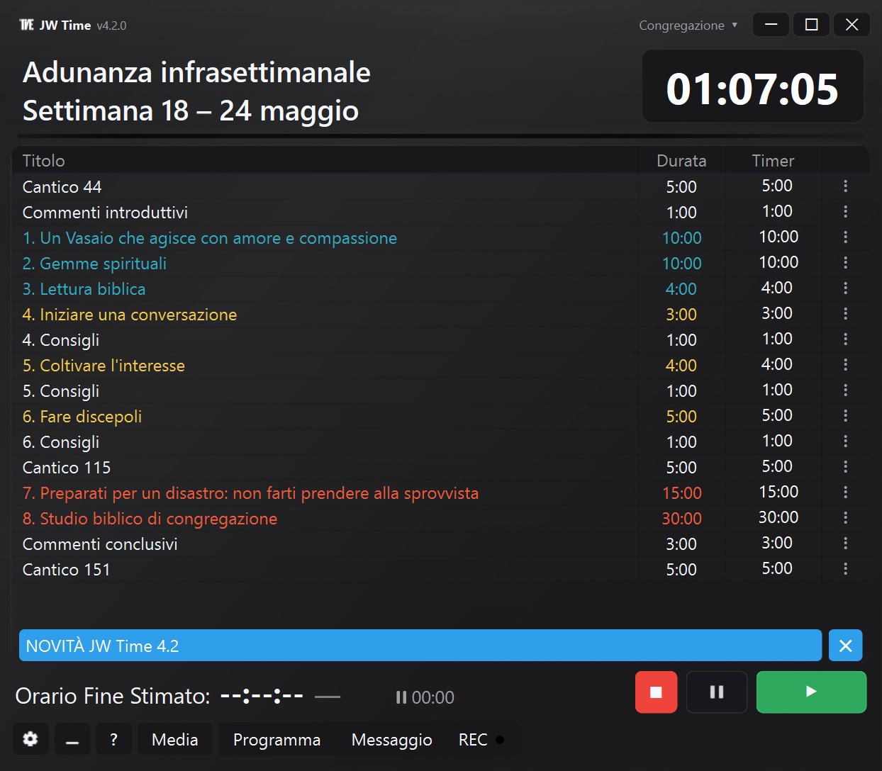 Anteprima nuova interfaccia JW Time 4.0