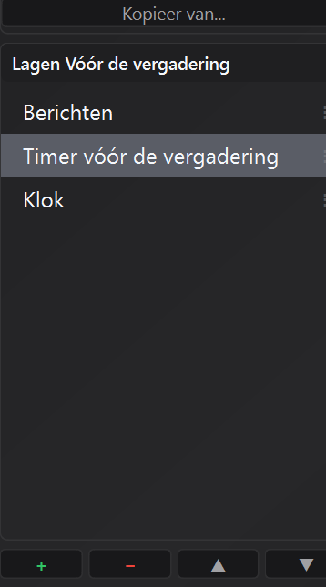 Lay-out wijzigen in de editor van het Contatempo-scherm