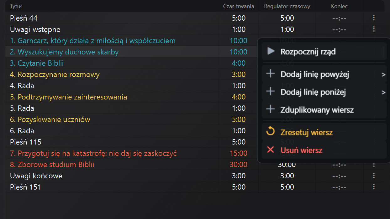Podstawowe operacje na timerach