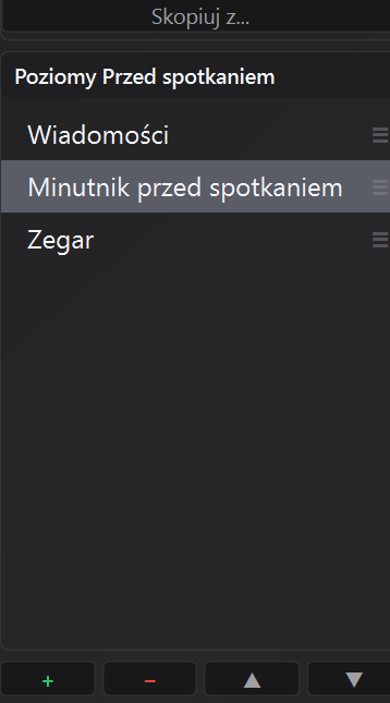 Edytuj układ w edytorze ekranu Contatempo
