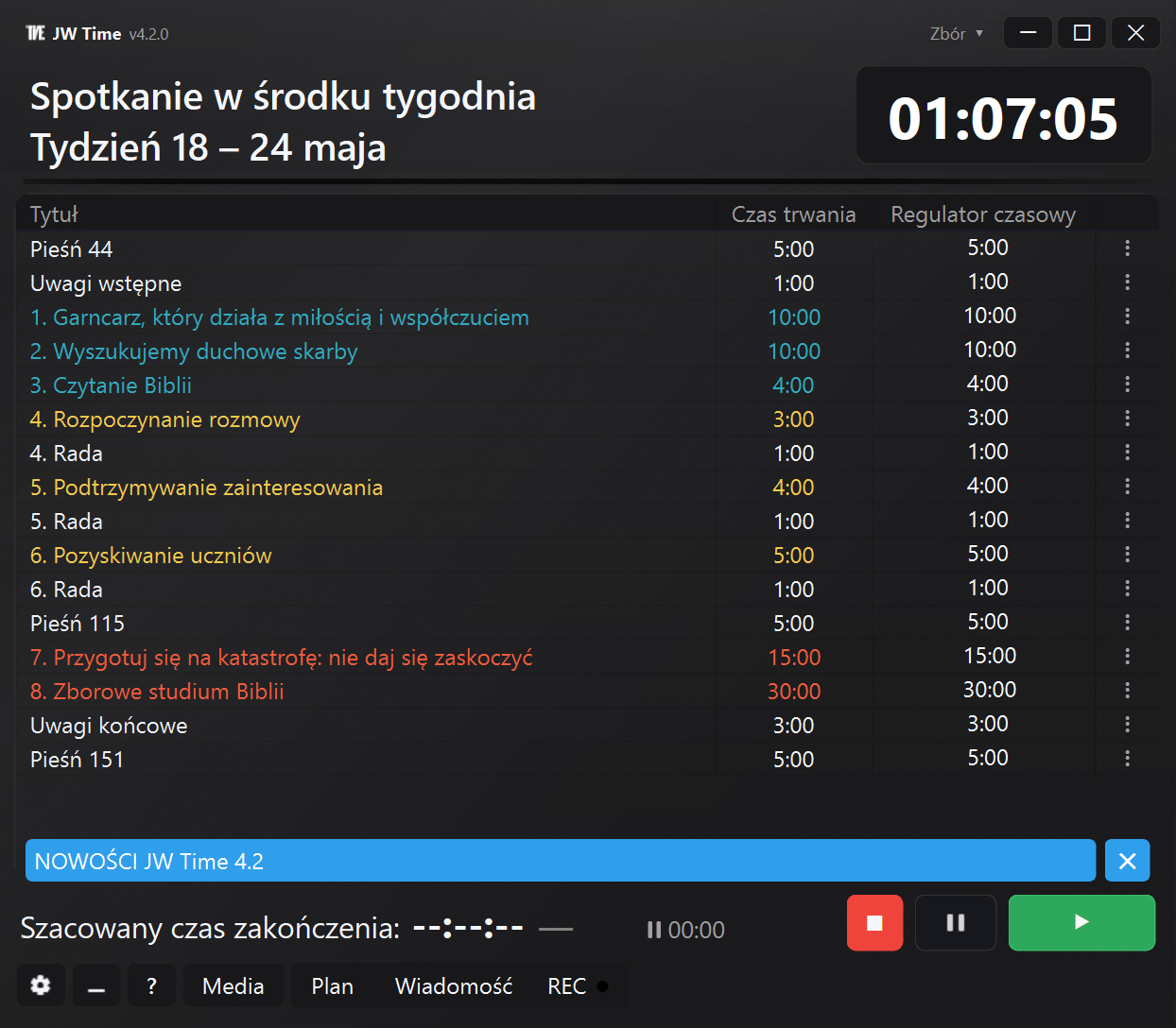 Podgląd nowego interfejsu JW Time 4.0