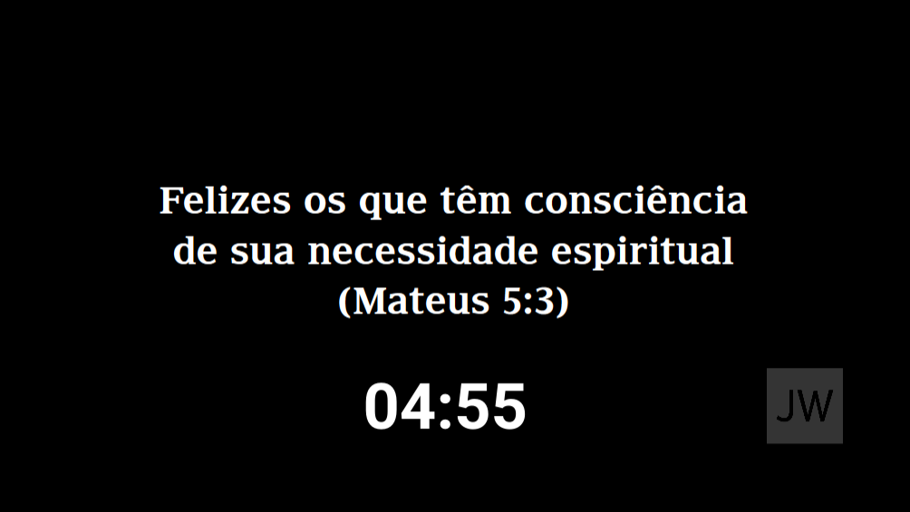 Tela Pública com contagem regressiva, texto do ano e logotipo