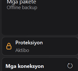 Bar na Proteksiyon sa window ng Mga Setting